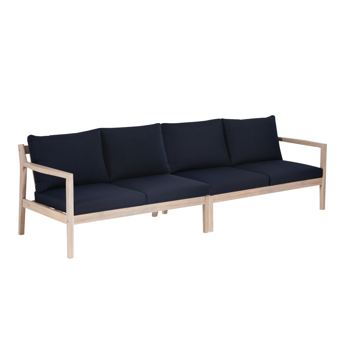 Amina 54'' Acacia Outdoor Loveseat